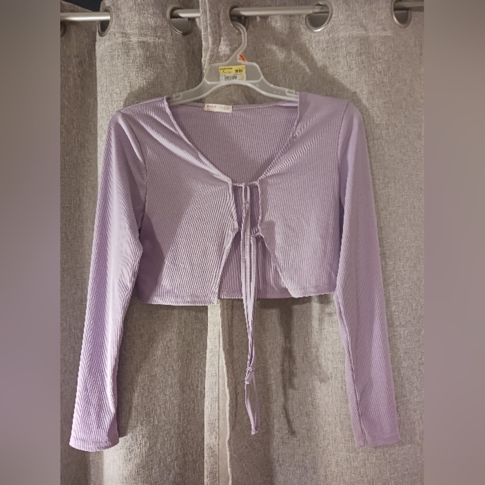 ROMWE WOMEN'S LARGE PURPLE LONG SLEEVE TOP💜